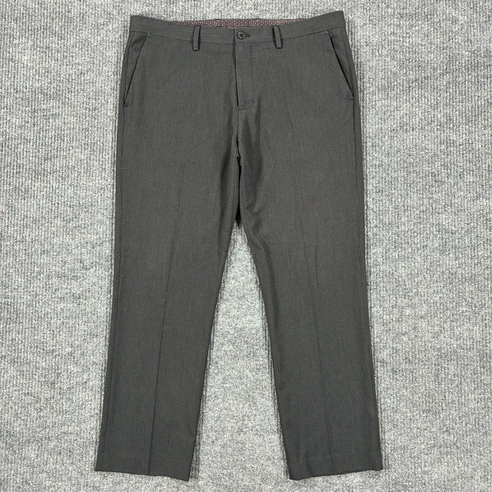 English Laundry Finchley Mens Dress Pants Size 36x30 Gray Flat Front Mid Rise